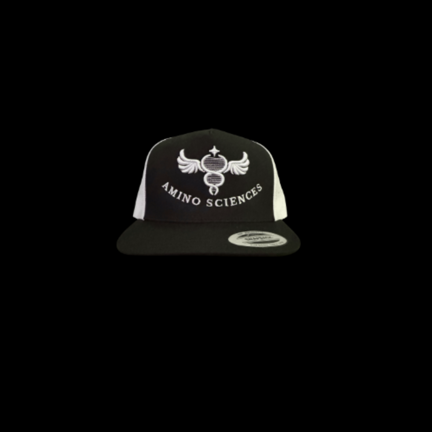 AMINO SCIENCES 3-D Embroidered Hat (Black / White )